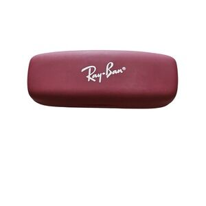 Ray-Ban Burgundy Hard Shell Glasses Case with White Logo- Kids